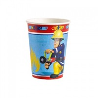 Pappbecher Feuerwehrmann Sam, 250Ml, 8 StüCk