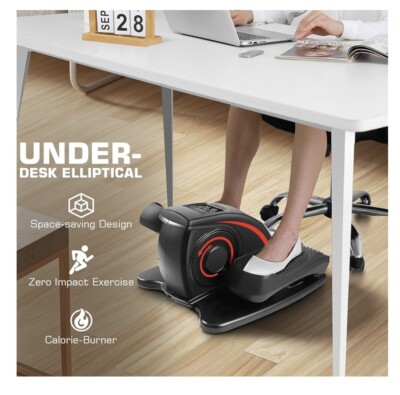 ANCHEER Under Desk Elliptical Machine Electric Seated Pedal