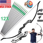 Archery 20-55lbs 53" Takedown Recurve Bow Arrows Set Beginner Shooting Practice