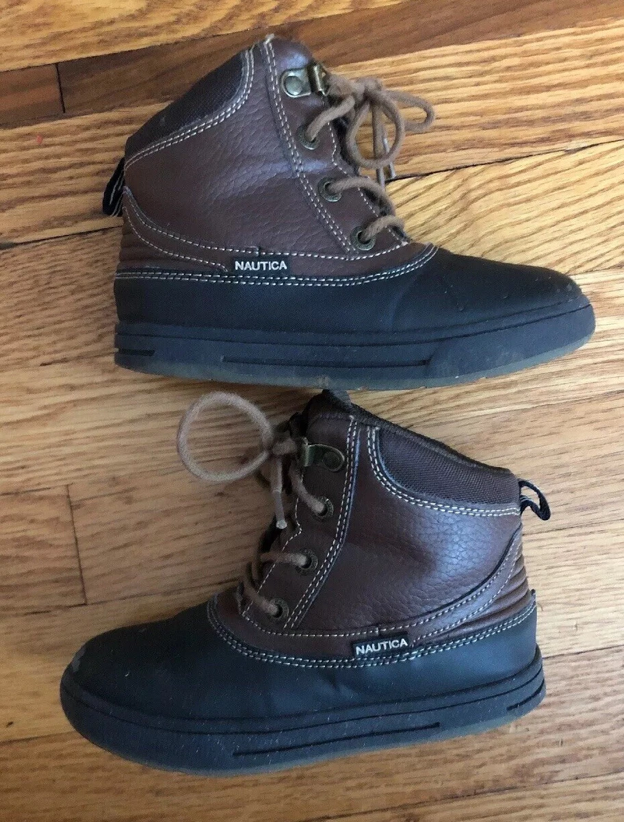 Boys Nautica Brown Winter boots Size US 11 eBay