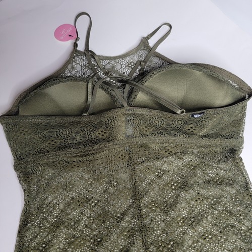 XOXO Body Häkelspitze Dessous transparent sexy Netz gepolstert gekreuzter Rücken L - Bild 6 von 12