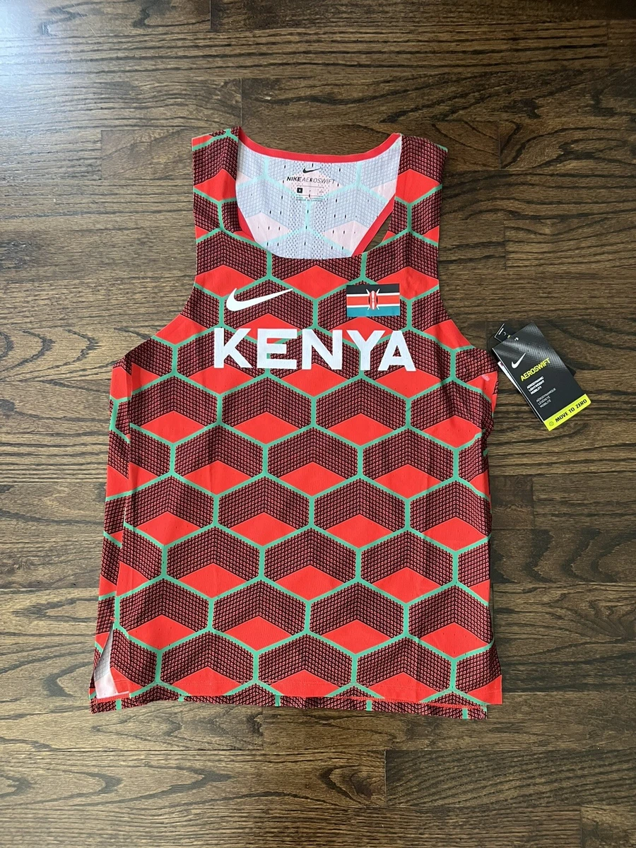 Nike Dri-Fit ADV Team Kenya Aeroswift Running Top Singlet CV0371-673 Size Small