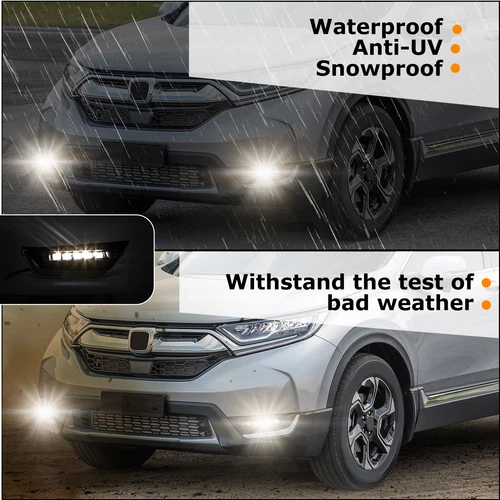 LED DRL Daytime Running Fog Lamp Lights w/Brackets For 2017-2019 Honda CRV CR-V - Picture 14 of 18