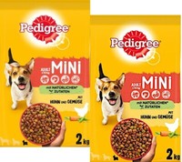 2 X 2 Kg Pedigree Adult Mini (€7,06/Kg) Mit Huhn Und GemüSe Trockenfutter