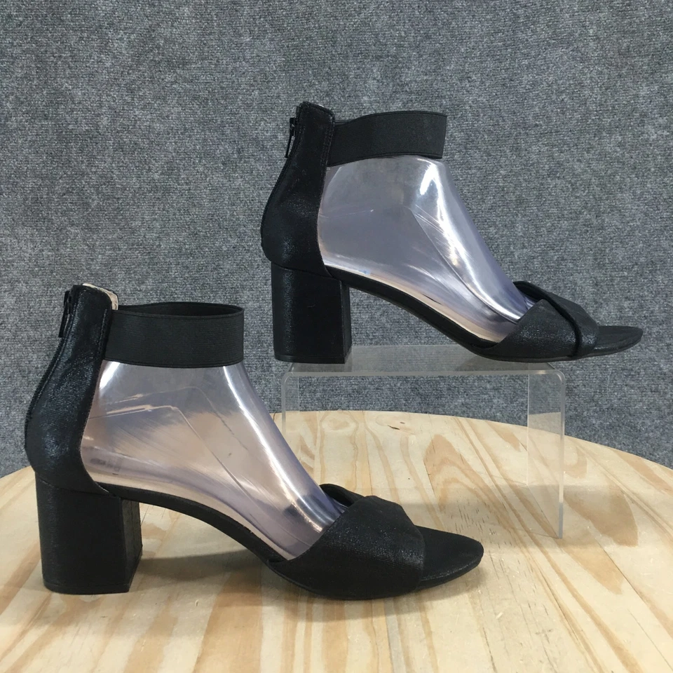 Sandalias de montaña blancas para mujer 10,5 M Ever correa al tobillo negras informales tacones en bloque Foto 2 de 4