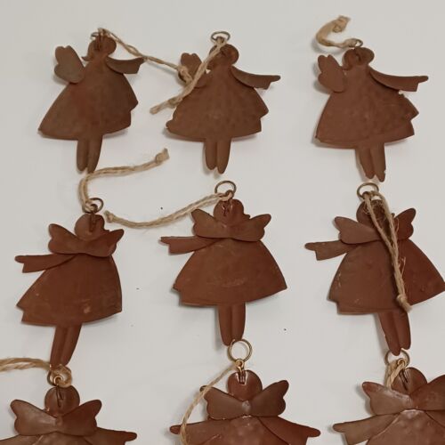 Flat Metal Angel Christmas Ornaments Pendants Hanging Tree Home Decoration 12 - Picture 7 of 10