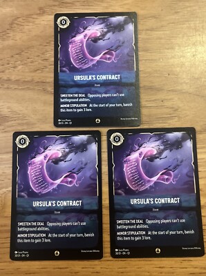 3x Disney Lorcana Illumineer's Quest: DEEP TROUBLE - Ursula's