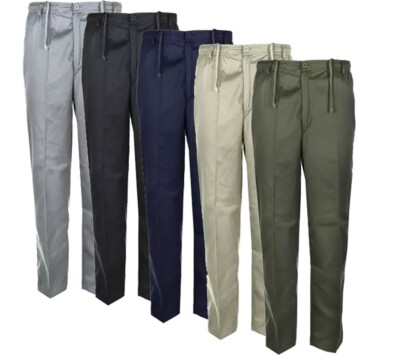 Herren Verstellbare Elastische Taille Smart Arbeit Freizeit Uni Rugby Hose Pants