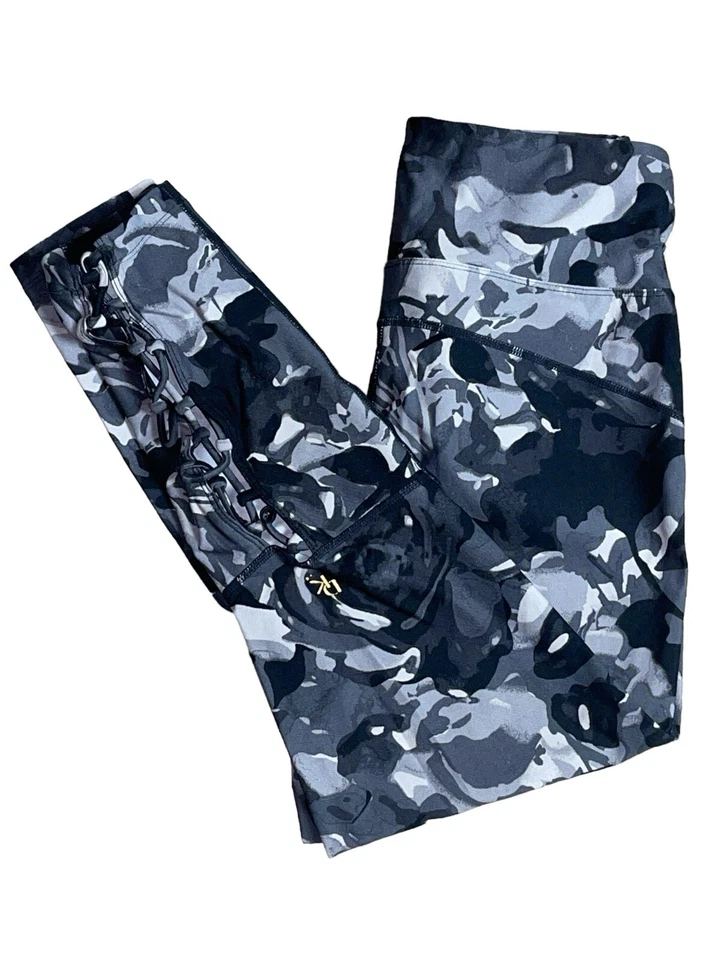 Leggings Donna Karan Activos Recortados con Cordones Entrenamiento Atletismo Para Mujer Medianos Foto 4 de 4