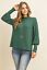thumbnail 1 - New Ladies Casual Plum or Hunter Green Puff Long Sleeve Fleece Sweater S-XL