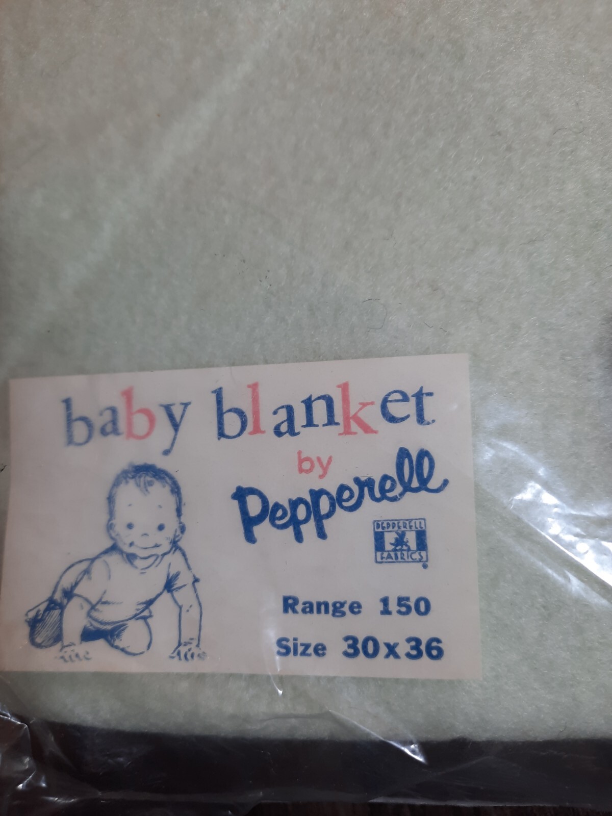 Vintage Baby Pepperell green Crib Blanket dog Fringe Edge 30x36 eBay