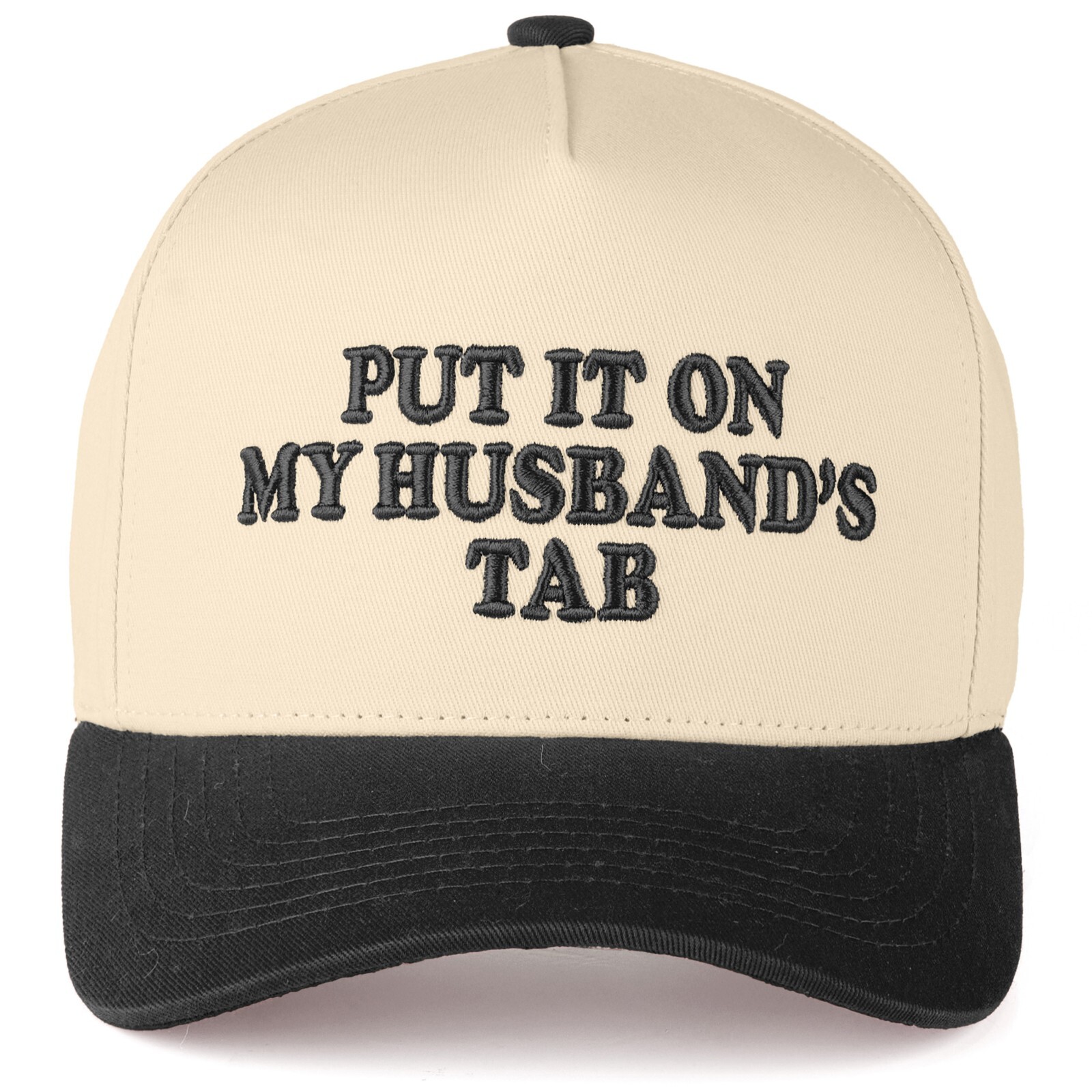 C.C PUT IT ON MY HUSBAND'S TAB Letter Embroidered Snapback Trucker Baseball Cap