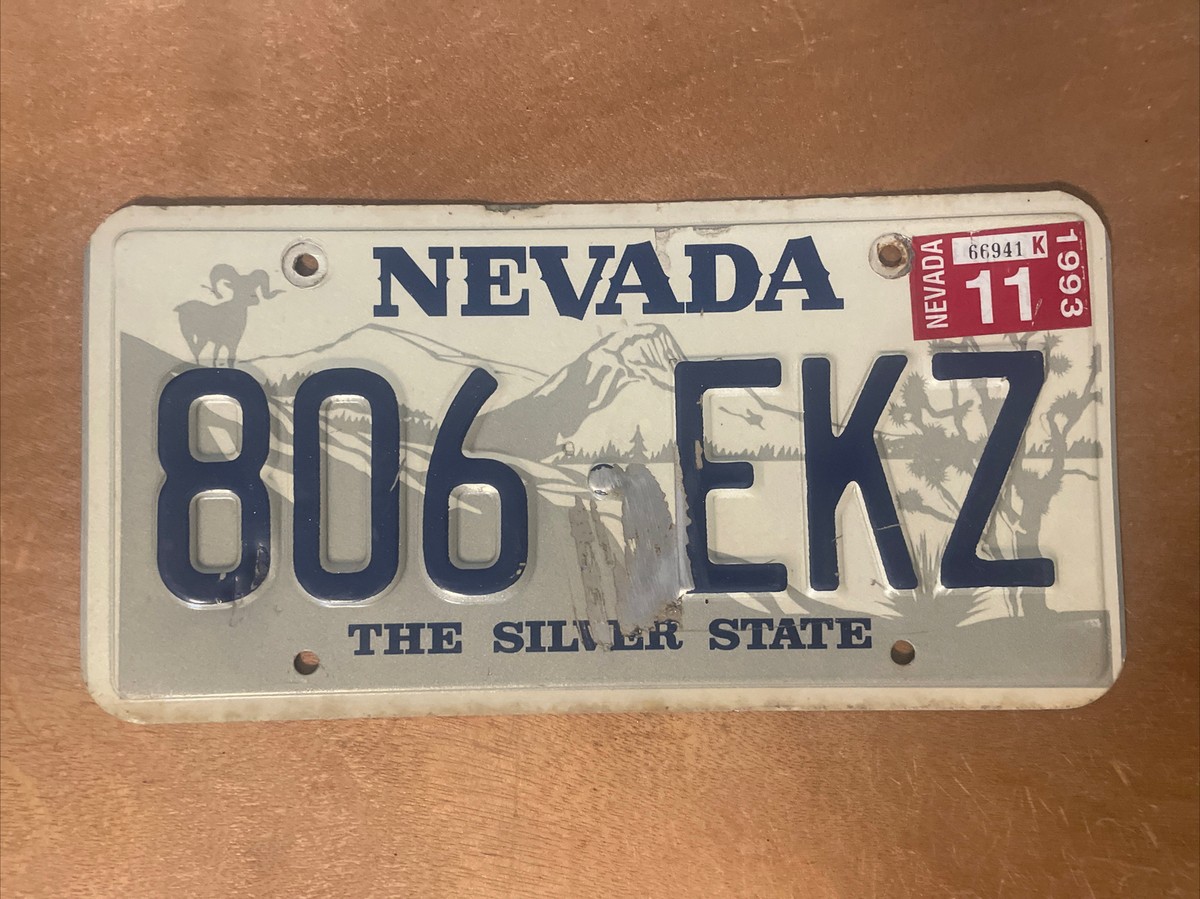 1993 Nevada License Plate # 806-EKZ | eBay