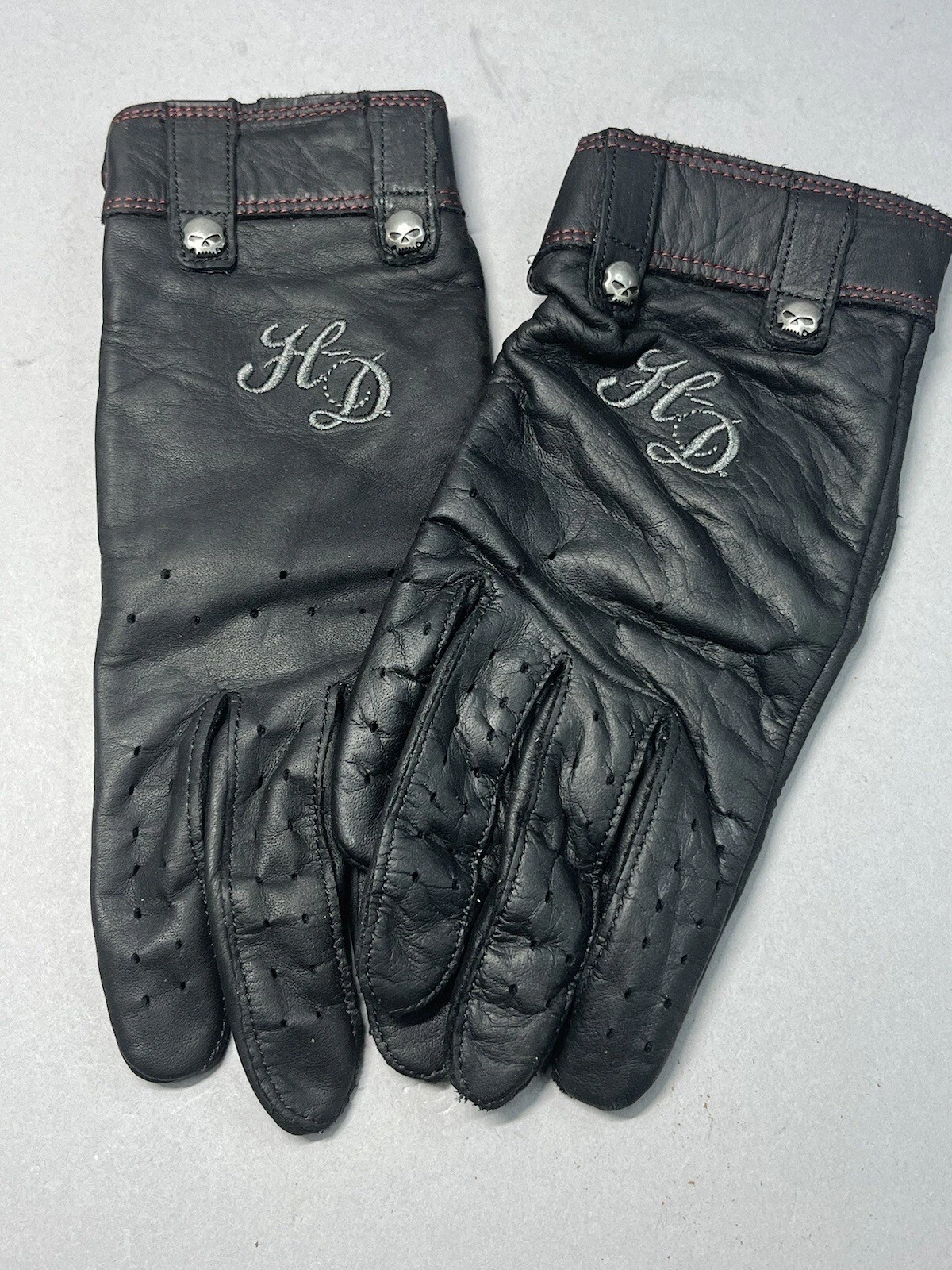 Harley Davidson Gloves Women's Large Leather Biker