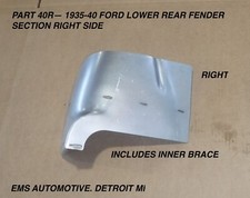 193519361937193819391940 Ford Rear Fender Repair Section 40r Right. Ems