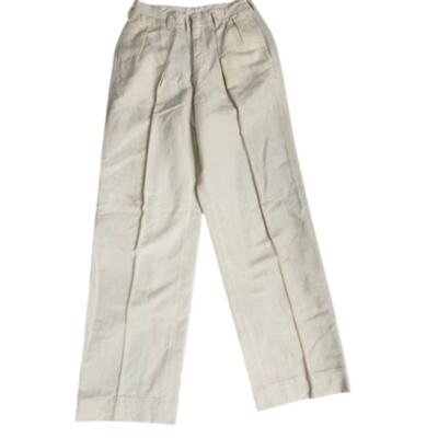 1940s 1950s Mens White Pants Palm Beach Linen Metal Talon 1940s 1950s Mens White Pants Palm Beach Linen Metal Talon