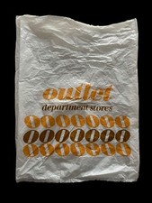 Outlet Department Stores Providence RI Shopping Plastic Bag Prop Vintage 1970s