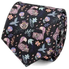Disney Alice in Wonderland Cheshire Cat Black Men's Tie