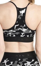 Perfect Koral Activewear Sweeper Versatility Bra Seamless Black Camo-Extra Small