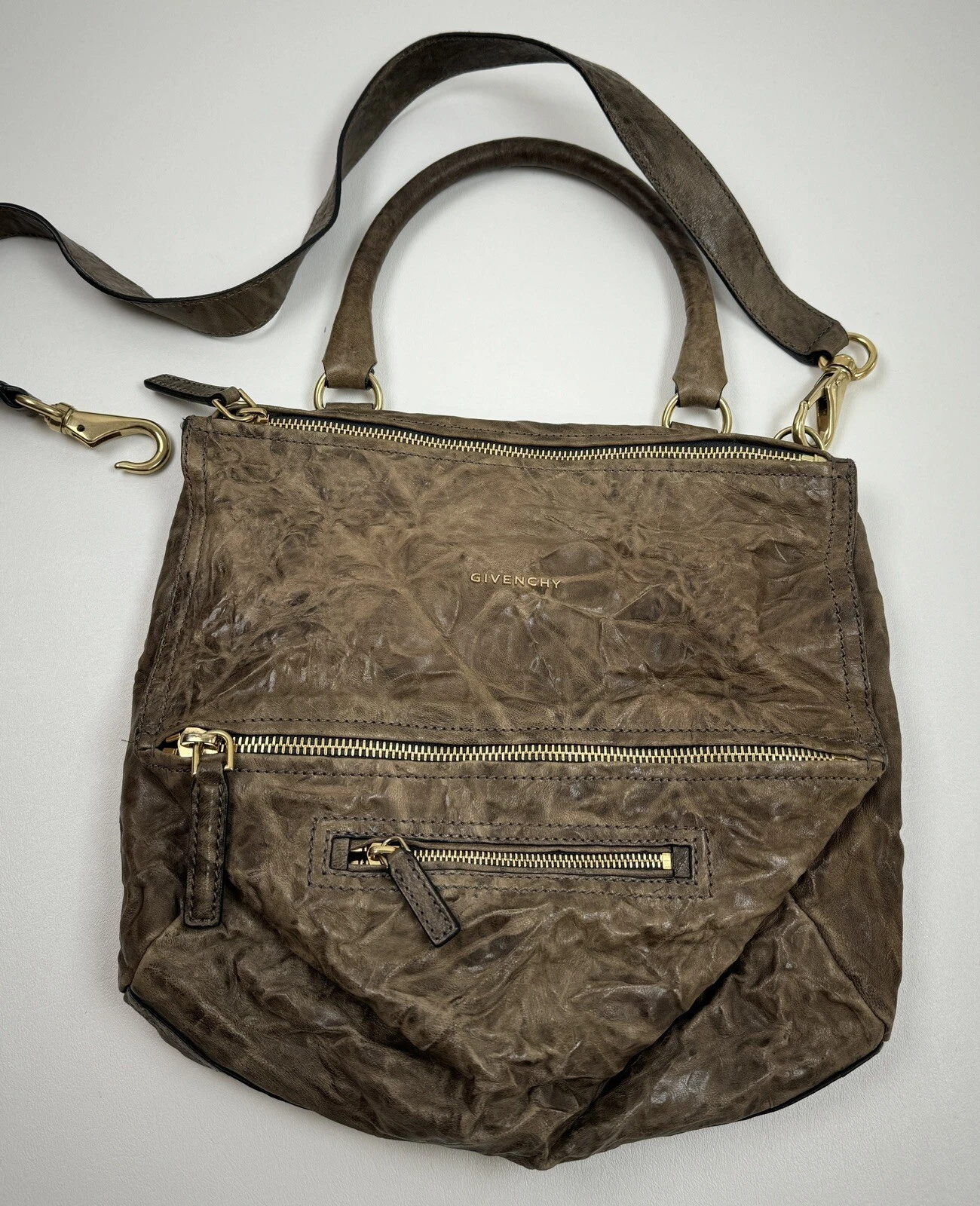 Givenchy — #302 GIVENCHY Pandora Crinkled Medium Satchel Bag