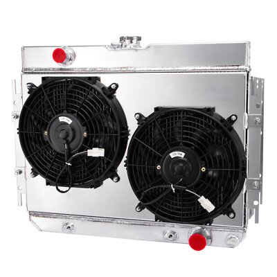 4 Row Radiator+Shroud Fan Fits 63-68 Chevy Impala/Bel Air/Chevelle/Caprice 7.0L