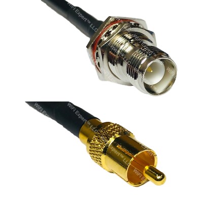 LMR240 RP-TNC FEMALE to RCA MALE Coax RF Cable USA-Ship Lot
