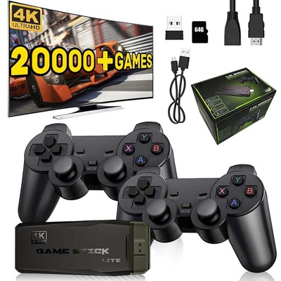 20000+ Retro Videospielkonsole 4K HD TV Spiel Stick ink.2 Wireless Controller DE