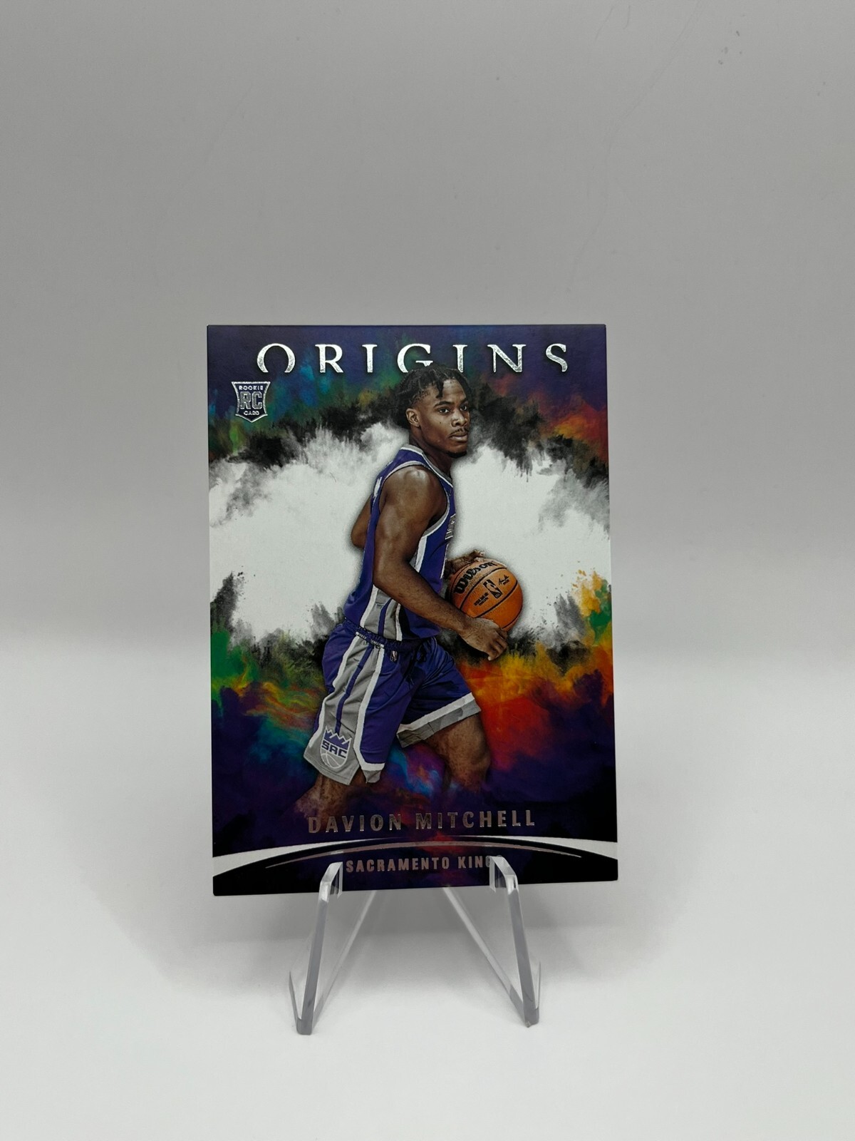 Davion Mitchell 2021-22 Panini Origins Basketball SP Holo Rookie Card #59 Kings