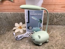 LED Portable Desk Lamp Small Kitten Cat Mint Green NIB