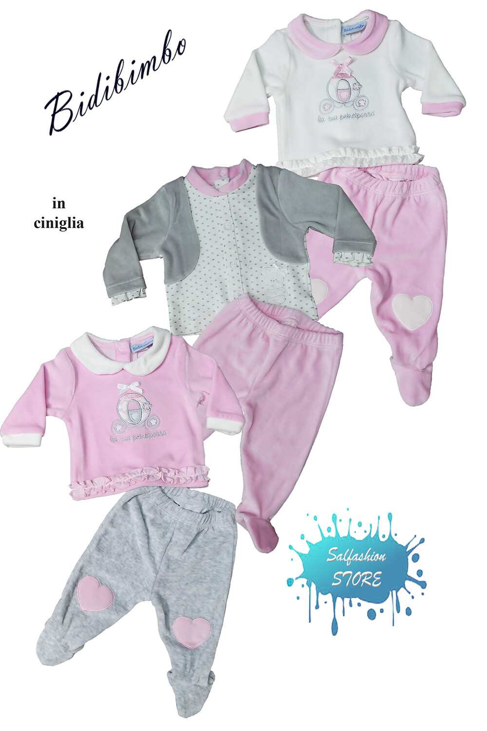 Conjunto De Bebé En Chenilla Para Recién Nacido De Día Y Noche BIDIBIMBO
