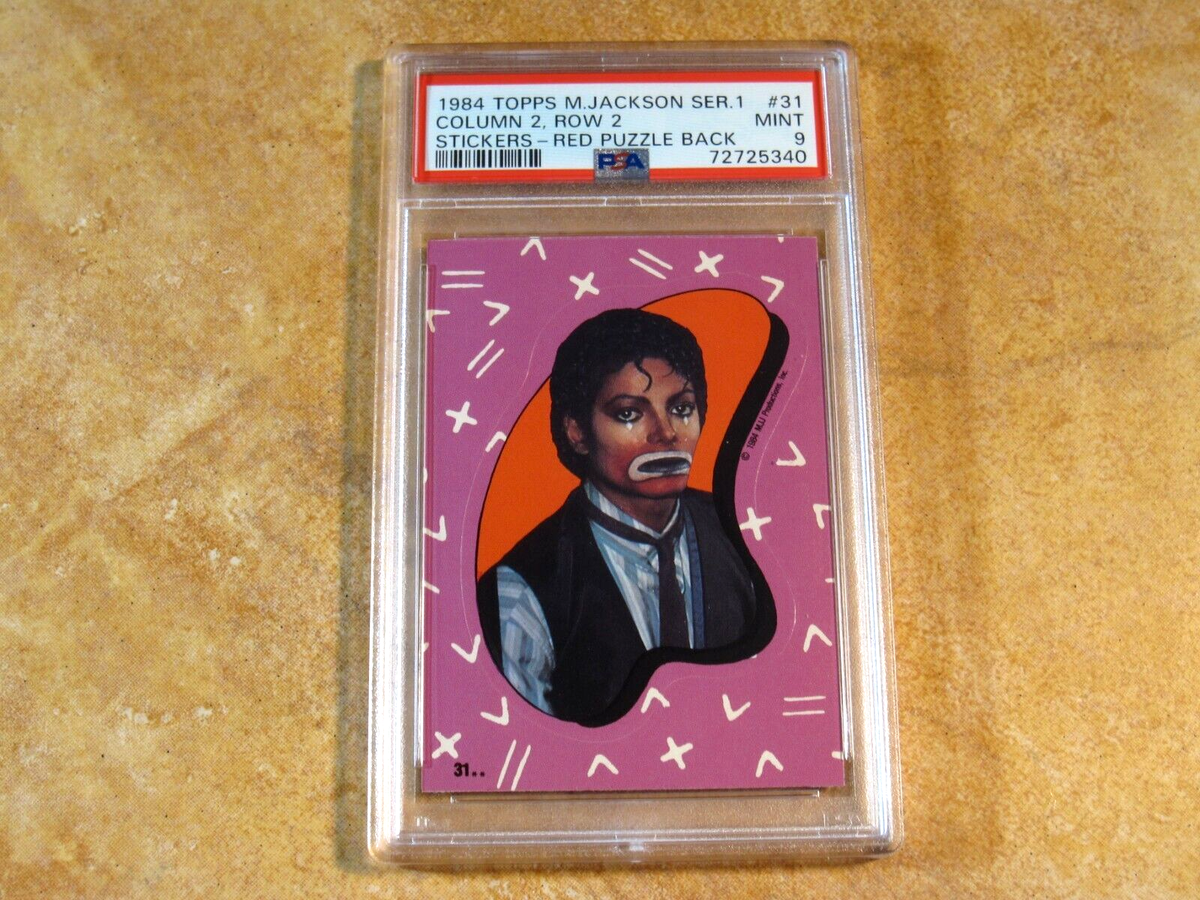 MICHAEL JACKSON STICKERS SER. 1 CL. 2 ROW 2 RED PUZLE 1984