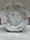Antique Haviland Limoges France Collector Plate 8 1/4" Gold Rim Floral