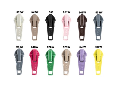 YKK #5 Nylon Coil Auto Loose Pull/Slider Zipper Repair Kit 5/Pack Select Color - Picture 23 of 48