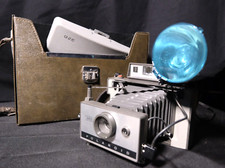 Vintage Automatic Polaroid Land Camera 320 with Case, Flash Flashbulbs