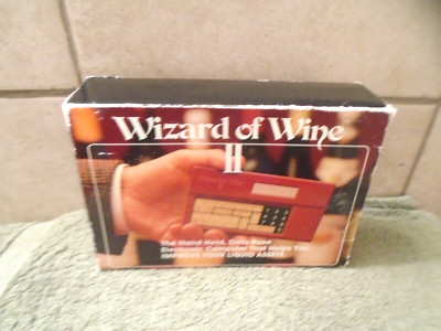Wizard Of Wine II Hand Held Data Base Electronic Computer Vintage 80's