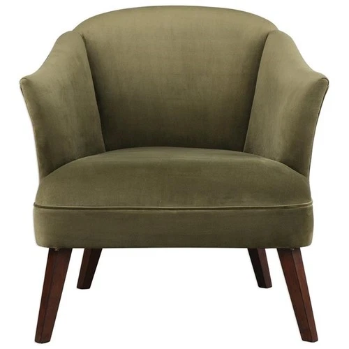 Uttermost Conroy Wood and Fabric Accent Chair in Olive and Dark Walnut - Picture 3 of 8
