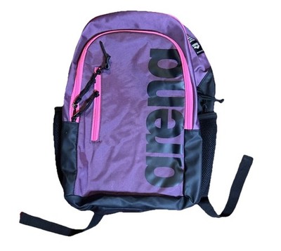 ARENA Spiky III Backpack 30L Swimming Athlete Sports Gym Training Purple Pink