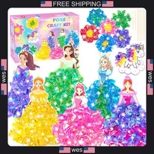 kids craft kits poke art flower princess unicorn DIY art supplies