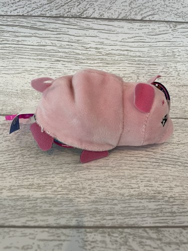 Flip a Zoo Ruby Piglet Sophie Cow Plush Toy 2 in 1 Kids Stuffed Animal Keychain - Picture 4 of 4