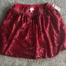 Cat  Jack  Red Sequin Skirt girls size XL 14-16 New