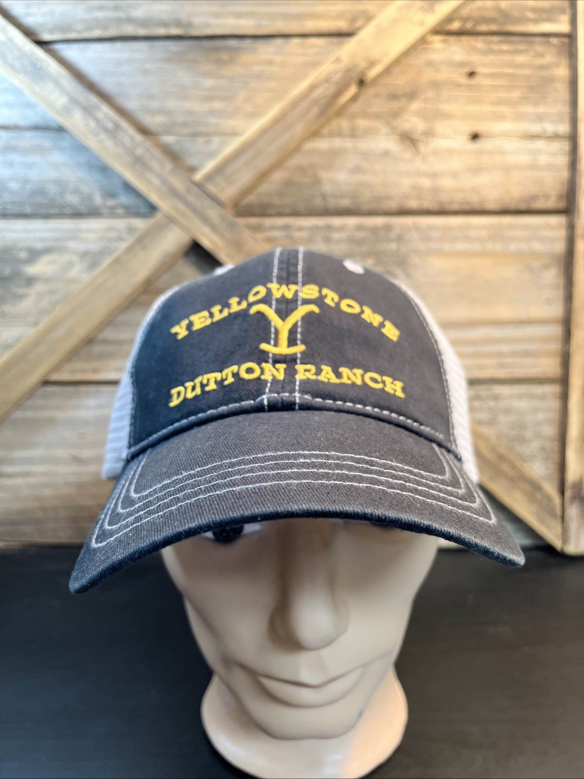 Yellowstone Dutton Ranch Strapback Trucker Hat Bl… - image 2