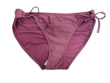 Women's XL Maroon Bikini Bottom With Adjustable Side Ties
