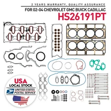 Cylinder Engine Gasket Kit w/ Head Bolts Set For 2002-2011 Chevrolet GMC Buick