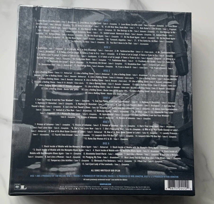 Bob Dylan The Bootleg Series Vol. 12 the Cutting Edge 1965-1966 Six CD Deluxe Ed - Image 3 of 4