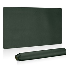 24"x13" Large Desk Mat, PU Leather Dual Side Large Desk Pad, Dark Green