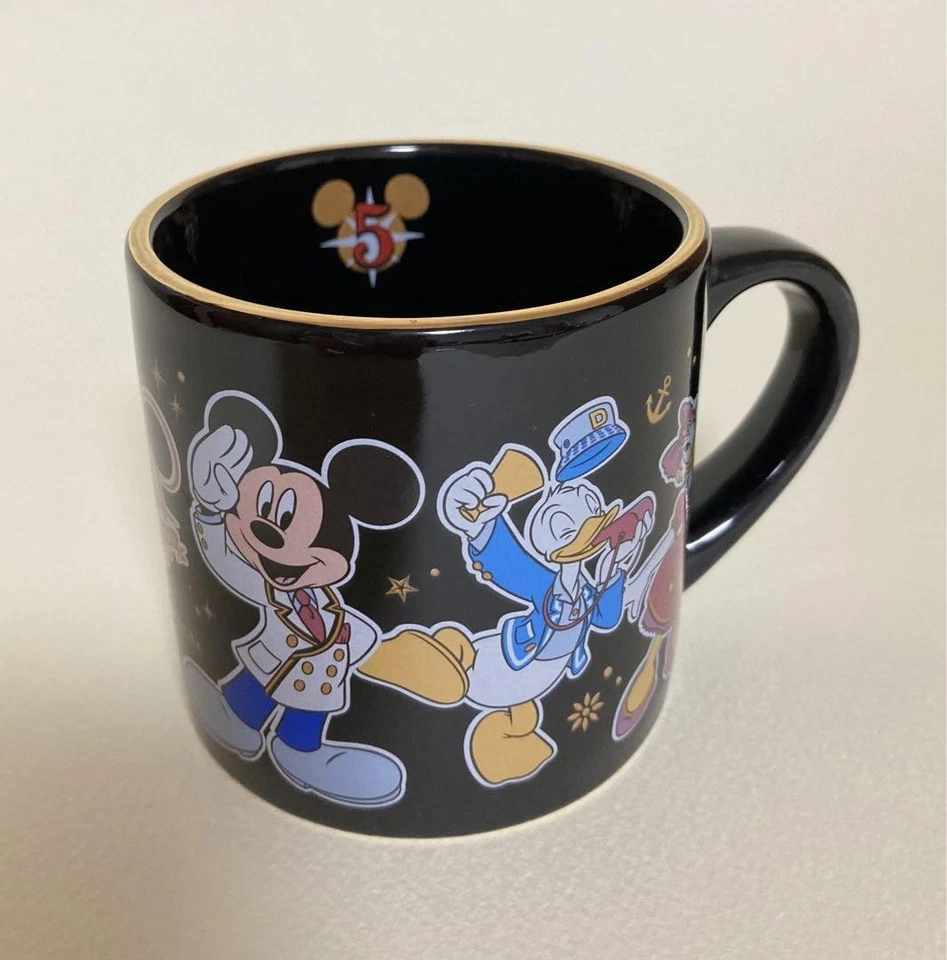 Tokyo Disney Sea 5th Anniversary Cup & Saucer Set Black Mickey Mouse Tableware - Image 2 of 4
