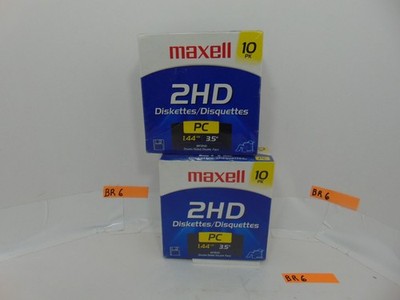 X2 Maxwell Floppy Disk MF 2HD High Density 3 1/2'' -10 Disks Double Sided New