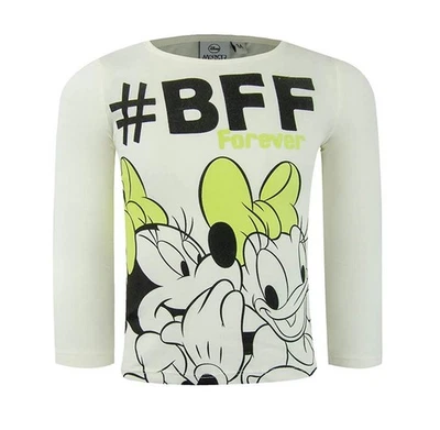 Disney Mädchen Langarmshirt Minnie & Daisy "#BFF Forever" Creme Gr. 98 - 128 - Bild 1 von 2