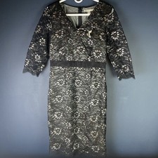 Banana Republic Dress Black With Silver Design Size 6