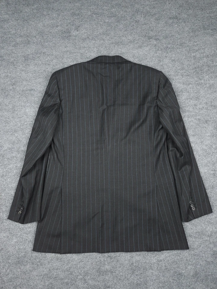 Traje Belvest Super 120s Hombre 42 Gris Rayas Lana Italia 2 Piezas Foto 3 de 4